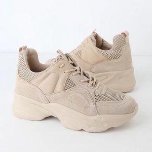 Like New Steve Madden Suede and Leather Chunky Sneakers